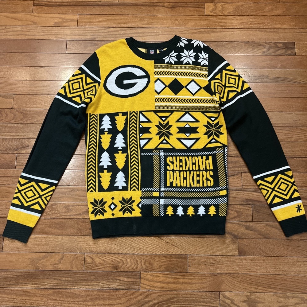 Green Bay Packers Ugly Christmas Sweater Unisex M NFL Team Apparel Holiday Knit